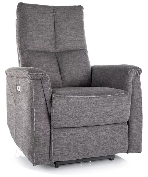 Poltrona reclinabile Neptun Brego elettrica – grigio