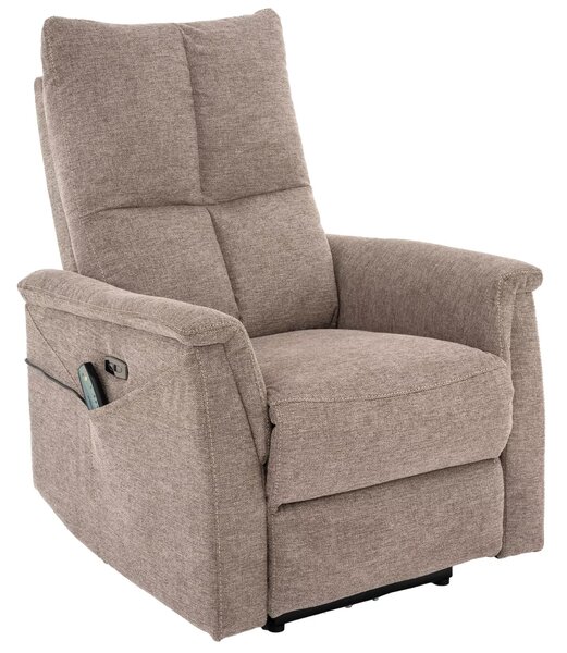Poltrona relax elettrica Neptun M Brego in tessuto beige