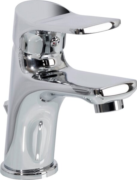 Miscelatore monocomando FACKELMANN DENVER argento lucido / rubinetto di alta qualità per la casa / rubinetto dall'aspetto semplice ed elegante (colore: argento lucido) / dimensioni: circa 15,5 cm