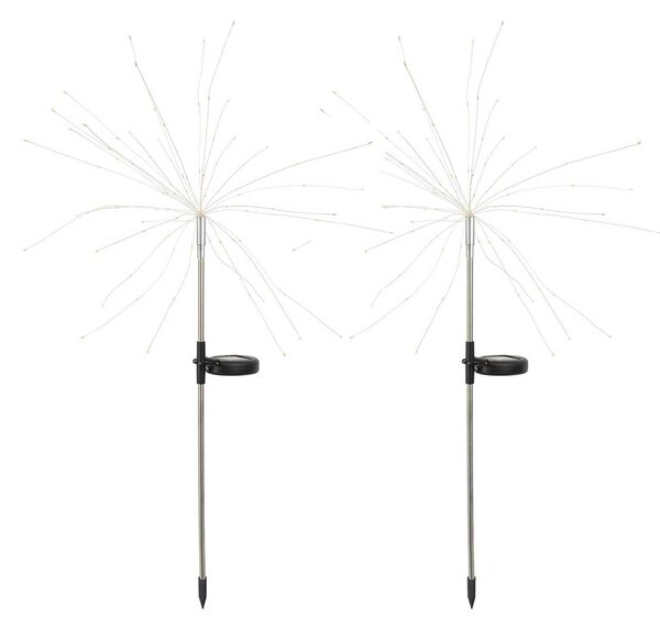 Set di 2 fari solari decorativi a LED 2x FUOCHI D'ARTIFICIO H97cm