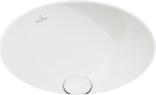 Villeroy & Boch Loop&Friends - Lavabo da incasso, diametro 380 mm, senza sfioratore, CeramicPlus, bianco alpino 4A5201R1