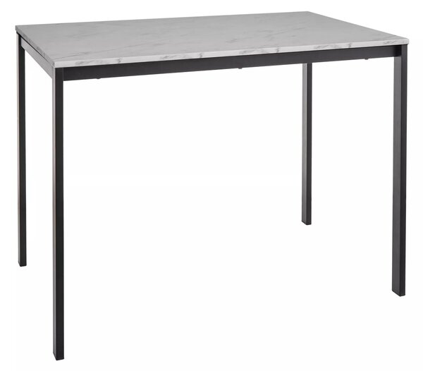 Tavolo Mario effetto marmo bianco – 100x60x75 cm