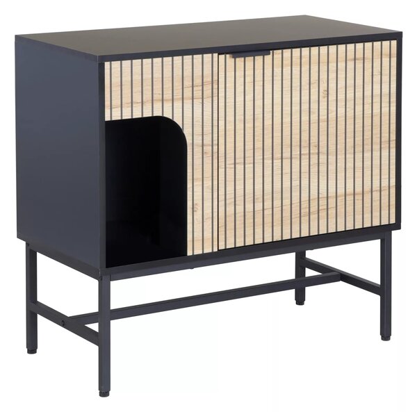 Comò Mago K3 in rovere e metallo nero – 80x40x75 cm