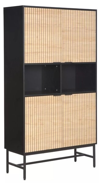 Libreria Mago R1 in rovere e metallo nero – 100x40x184 cm