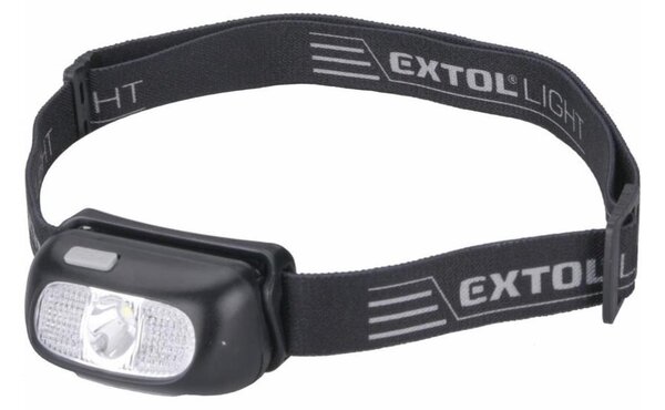 Extol - Lampada frontale a LED LED/5W/1000 mAh/3,7V IPX5 nera