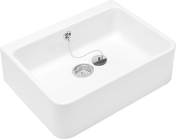 Villeroy & Boch Omniapro lavello con troppopieno 50x40cmx17cm bianco alpin con CeramikPlusbeschichtu