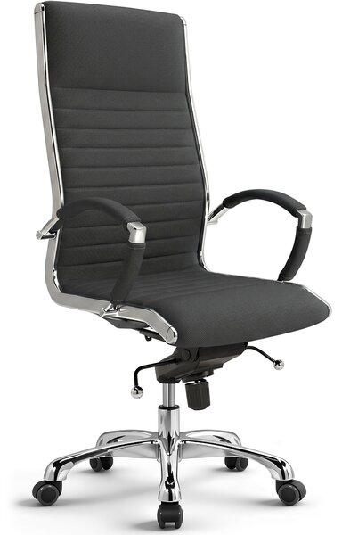 VERSEE Montreal sedia direzionale in tessuto antracite - sedia ergonomica da ufficio e da scrivania, rivestimento traspirante, comoda sedia girevole, stabile fino a 150 kg