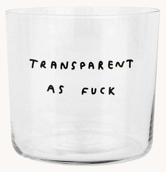 Bicchiere trasparente As Fuck
