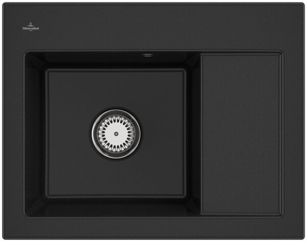 Villeroy & Boch Subway 45 - Lavello in Vetroceramica 65x51 cm, CeramicPlus, cromo 331201J0
