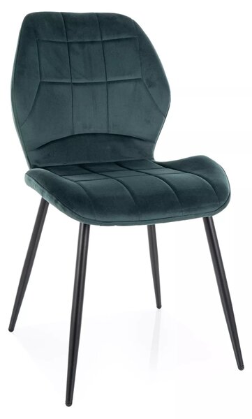Sedia Jake Velvet in velluto verde – 49x41x86 cm