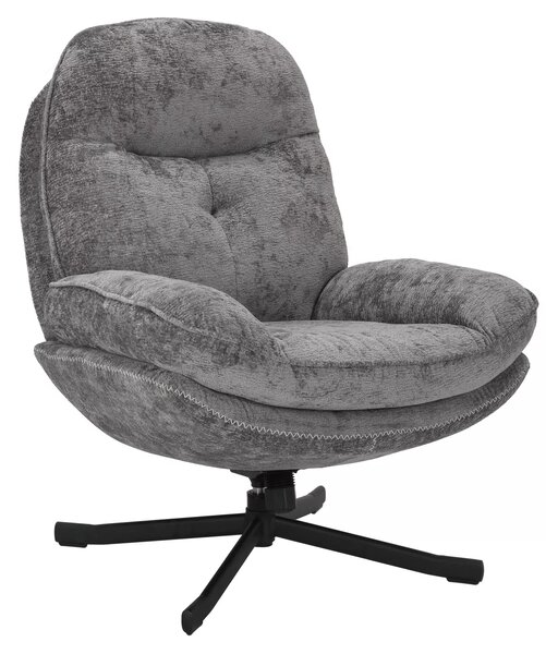 Poltrona Harper in tessuto grigio – 77x54x101 cm