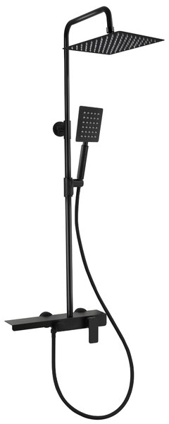 Set doccia Canyon - Nero - Set doccia con soffione a pioggia - Con doccetta