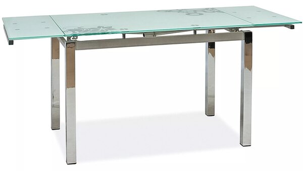 Tavolo GD-017 in vetro temperato bianco – 110/170x74x75 cm