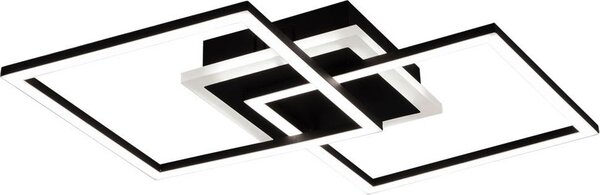Plafoniera LED, nera, interruttore dimmer, L 57 cm