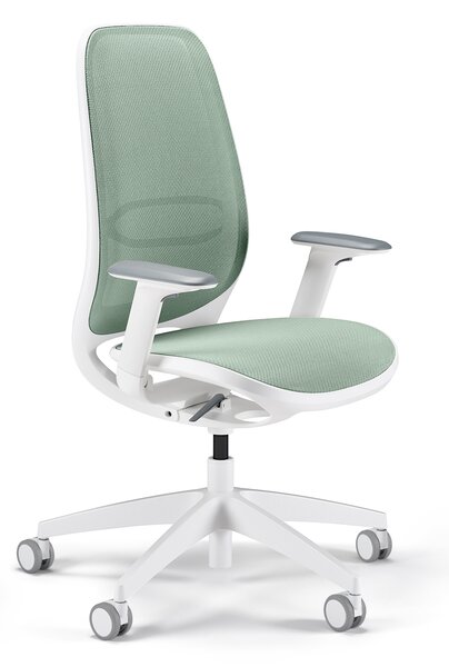 Sedia da ufficio Sedus se:air, Ai-821/010, tessuto verde/bianco