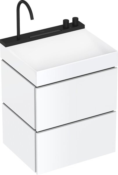 Hansgrohe Xilesa E meuble sous-lavabo pour lavabos, 2 tiroirs, 580x470x620mm, 54254700, 54254700