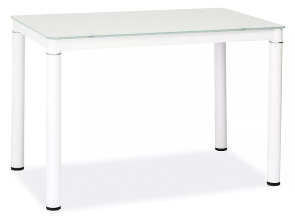Tavolo Galant in vetro temperato bianco – 100x60x75 cm