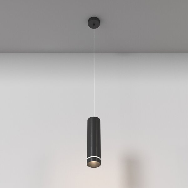 Lampada a sospensione a LED, metallo nero, bianco neutro