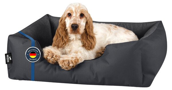 Letto per cani BedDog ZARA: cuscino per cani con rivestimento lavabile, cuccia per cani, divanetto per cani, GRAFIT (grafite), (S) ca. 55x40x17 cm