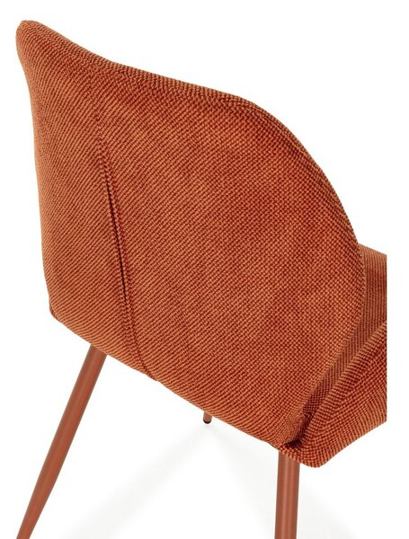 Set di sedie da pranzo color terracotta in imbottito 2 pz Ansu – Marckeric