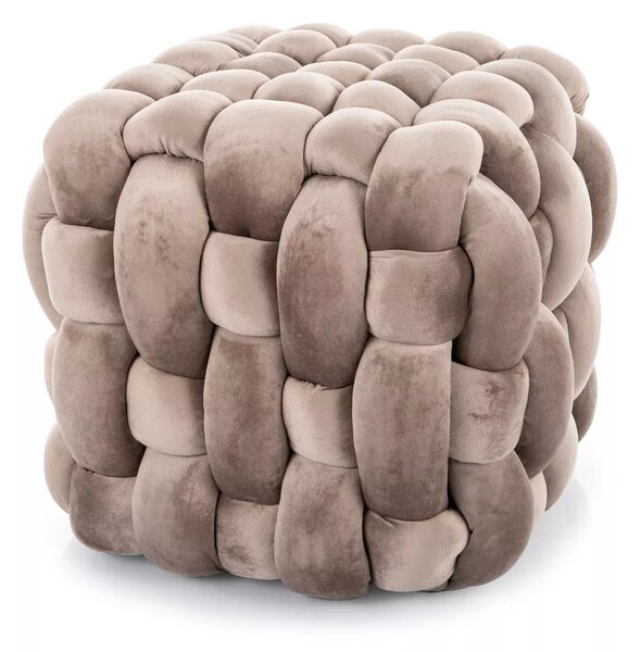 Pouf Faris Velvet – velluto beige scuro (tap. 251)