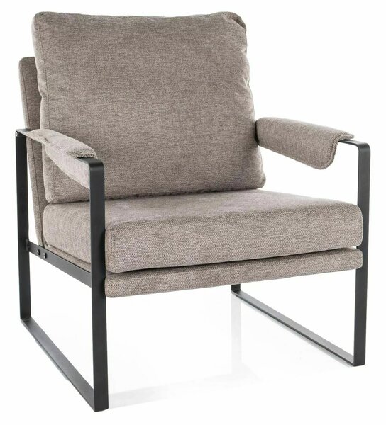 Poltrona Focus Brego – beige / nero opaco