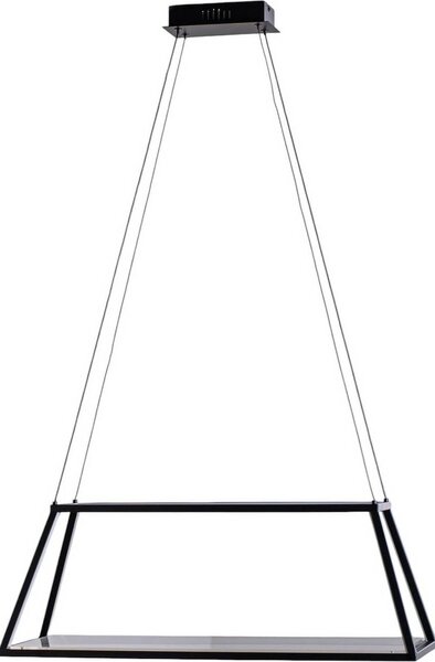 Lucande LED a sospensione Mensola, nero, alluminio, 75 cm