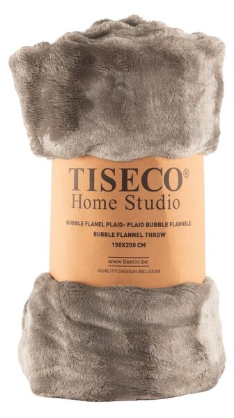 Coperta grigio tortora in micropile 150x200 cm Wave – Tiseco Home Studio
