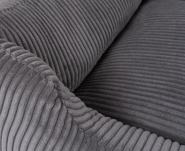 Cuccia per cani Knuffelwuff in velluto a coste con carattere intrecciato a mano Olivia M-L 85 x 63 cm Grigio