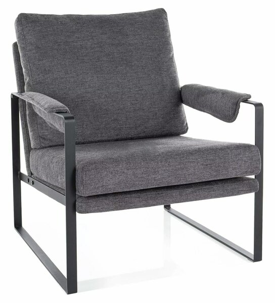 Poltrona Focus Brego – grigio scuro / nero opaco