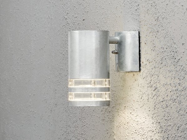 Lampada da parete a LED per esterni, faretto da incasso per facciate, lampada da esterno da 15,5 cm, argento