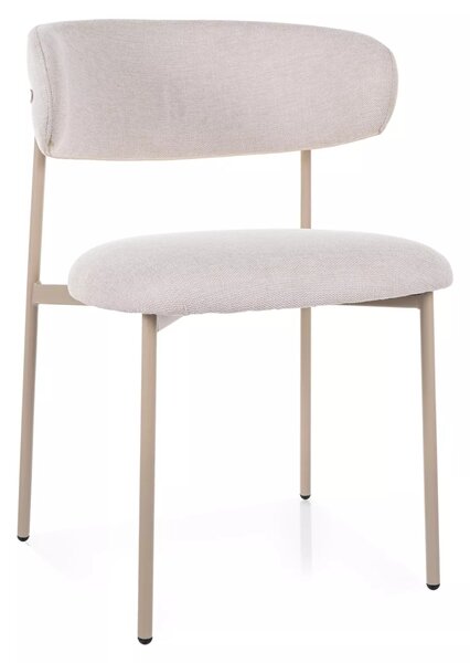 Sedia Elton Brego beige chiaro / cashmere – 56x46x80 cm