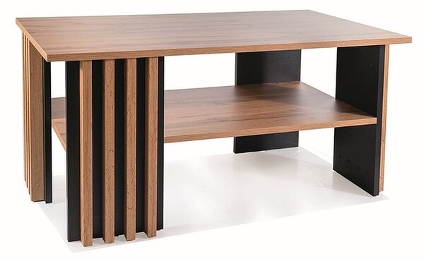 Tavolino Evita – rovere artisan / nero 100x60 cm