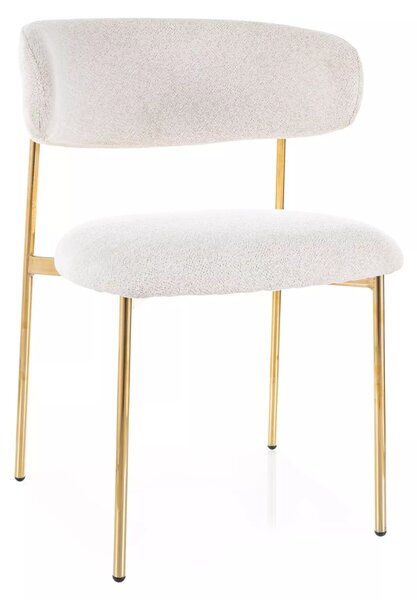 Sedia Elton Raven beige / oro – 56x46x80 cm