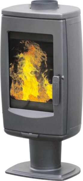 EEK A+ Stufa in ghisa di design Plamen Aria grigio ghisa, indipendente dall'aria ambiente - 8 kW