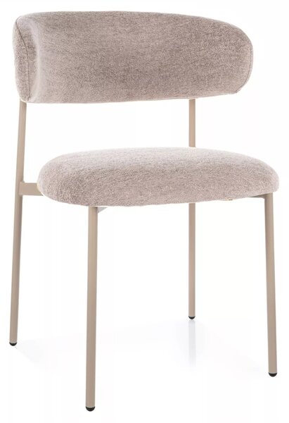 Sedia Elton Brego beige / cashmere – 56x46x80 cm