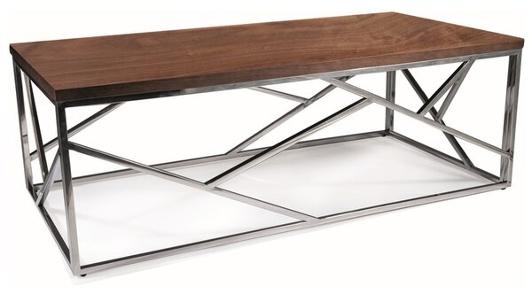 Tavolino Escada A – noce / argento 120x60 cm