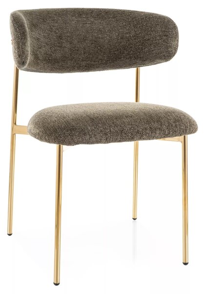 Sedia Elton Raven oliva / oro – 56x46x80 cm