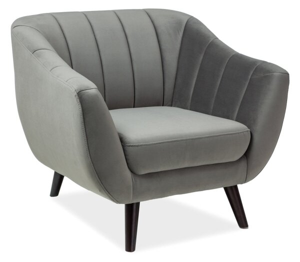 Poltrona Elite 1 Velvet grigia – 91x85x83 cm