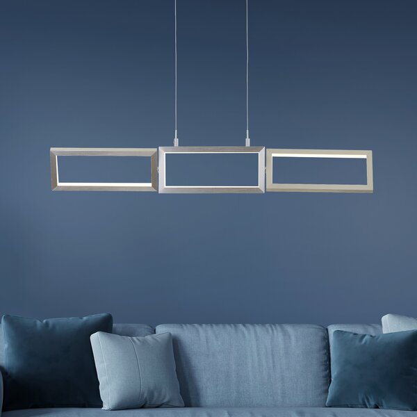 BRILLANTE lampada a sospensione moderna TUNAR | lampada a sospensione con parti laterali mobili | dimmerabile tramite dimmer a 3 livelli | 34W 3400 lumen 3000 Kelvin | alluminio/plastica