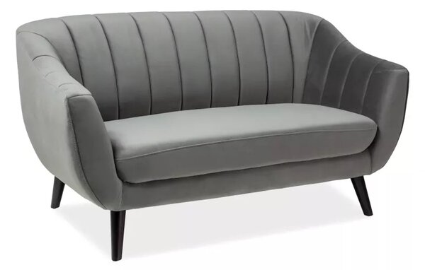 Divano 2 posti Elite 2 Velvet grigio – 153x85x83 cm