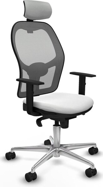Sedia da ufficio con poggiatesta Piqueras y Crespo 1D086N2 Bianco