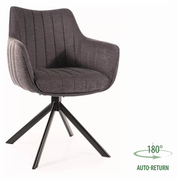 Sedia girevole Azalia Brego grigio scuro – 61x44x86 cm
