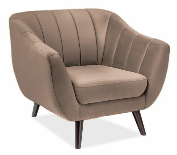 Poltrona Elite 1 Velvet beige scuro – 91x85x83 cm