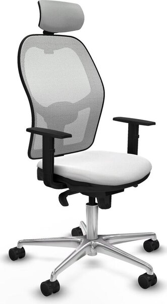 Sedia da ufficio con poggiatesta Piqueras y Crespo 1D086N2 Bianco