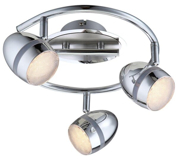 Lampada da soffitto a LED, argento, faretti orientabili, D 35 cm