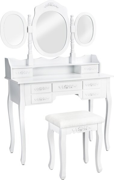 Tectake® Tavolino da toilette 90 x 40 x 145 cm