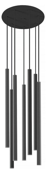 Lampada a sospensione nera "Cult" in metallo moderno 7x G9 lampada a sospensione sala da pranzo soggiorno