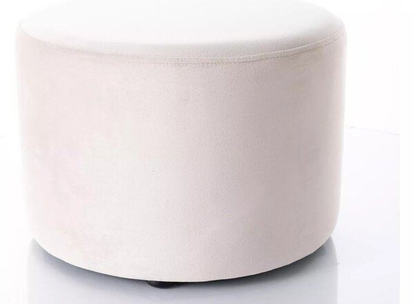 Pouf Doti A Velvet in velluto beige chiaro – 43x43x32 cm