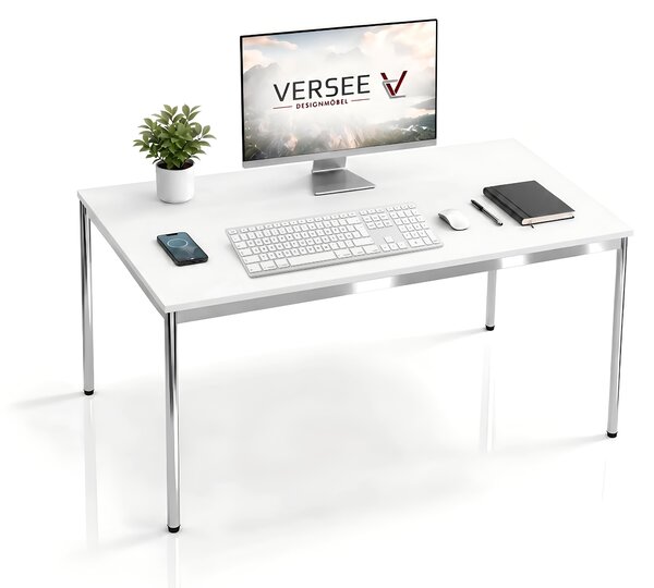 Scrivania / tavolo da conferenza VERSEE VST1 120x60 cm bianco - regolabile in altezza, stabile